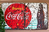 Canada, Province of Quebec, Mauricie Region, Shawinigan City, Sainte-Flore, Café Le Bucolique, Former Coca Cola Advertisement