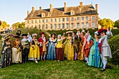 France, Yvelines (78), les Mesnuls, Les Mesnuls castlle,Heritage Day 2019, figurants in costume during a historical reconstruction