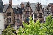 France, Indre et Loire, Loire valley listed as World Heritage by UNESCO, Tours, old Tours, place Plumereau