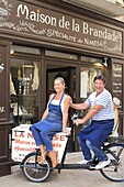 France, Gard, Nimes, Maison de la Brandade, various artisanal cod brandades (La Nimoise), founders Mylene and Christophe Mouton