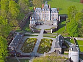 Frankreich, Normandie, Calvados (14), Balleroy, le château et ses jardins, vue aérienne * Frankreich, Normandie, Calvados, Balleroy, das Schloss und seine Gärten, Luftaufnahme