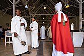 Mauritius, Rodrigues island, Saint-Gabriel cathedral, first communion ceremony