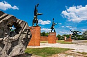 Hungary, Central Hungary, Budapest, Szobor Park or Memento Park includes all the ancient statues erected to the glory of communism in the Hungarian capital