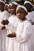 Benin, Porto-Novo, girls during epiphany ceremony