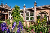 France, Haute Savoie, Rumilly, Vaulx, secret gardens, remarkable garden label, garden of cure, windows and cloister in mortar of lime