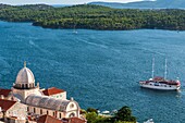 Croatia, Dalmatia, Sibenik Knin County, Dalmatian coast, Sibenik, Saint James Cathedral listed as World Heritage by UNESCO