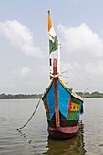 Ivory Coast, Grand Lahou district, Grand Lahou, fisherman boat