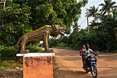 Benin, Ouidah, statue on the historical road of slavery