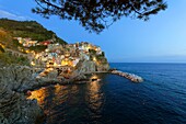 Italien, Ligurien, Provinz La Spezia, Nationalpark Cinque Terre, von der UNESCO zum Weltkulturerbe erklärt, Dorf Manarola