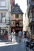 France, Indre et Loire, Loire valley listed as World Heritage by UNESCO, Tours, old Tours, place Plumereau