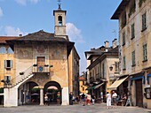 Italy, Piedmont, Lake Orta, Orta san Giulio, Piazza Motta, Town Hall