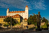 Slovakia, Bratislava, castle built from the 13th to the 15th century and rebuilt in the 20th century following a fire