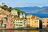 Italy, Liguria, Province of Genoa, Riviera di Levante, Sestri Levante, Bay of Silence (Baia del Silenzio)