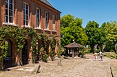 France, Oise, Gerberoy, ranked Most Beautiful Villages of France, its houses of the seventeenth and eighteenth centuries, made of wood and cob or brick and flint, Gerberoy make a unique place to walk in spring and summer, the climbing roses on the facades transform the town into a real rose garden