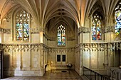 Frankreich, Indre et Loire, Loire-Tal, das von der UNESCO zum Weltkulturerbe erklärt wurde, das Schloss von Amboise, die Kapelle St. Hubert, in der Leonardo da Vinci begraben ist