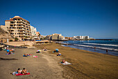 Spanien, Kanarische Inseln, Insel Teneriffa, El Medano, Stadtstrand