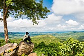 Benin, Nothern distict, Atacora mountains area, panoramic view of the mountains