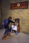 United Kingdom, Hertfordshire, Leavesden, Leavesden Film Studios, Harry Potter Studio Tour London, the scene of the eight Harry Potter movies' making of, 9&#xbe; platform