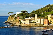 Italy, Liguria, Province of Genoa, Riviera di Levante, Sestri Levante, Bay of Silence (Baia del Silenzio)