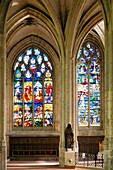 France, Oise, Beauvais, Saint Etienne church built between the 12th and 16th century, the Renaissance stained glass windows