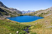 Frankreich, Alpes-Maritimes, Nationalpark Mercantour, die Seen von Vens, der große See Superior (2325m)