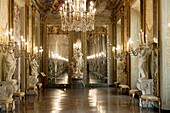 Italy, Liguria, Genoa, Museo di Palazzo Reale (Royal palace), Gallery of Mirrors (Galleria degli specchi)