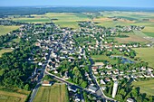 France, Chilleurs aux Bois city, aerial view