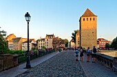 France, Bas Rhin, Strasbourg, old town listed as World Heritage by UNESCO, Petite France District, the Covered Bridges over the River Ill