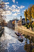 Belgium, Western Flanders, Bruges, historical centre listed as World Heritage by UNESCO, Dijver canal