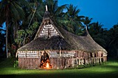 Papua New Guinea, East Sepik Province, Sepik River Region, Kanganamun Village, Spirit House (Haustambaran)