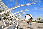 Spanien, Valencia, Stadt der Wissenschaften und Künste, Palast der Künste Reina Sofia, El Palau de les Arts Reina Sofia, Opernhaus, von Architekt Santiago Santiago Calatrava