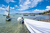 Mauritius, Stadtteil Grand Port, Mahebourg, Regatta der mauritischen Pirogen