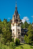 Rumänien, Judet de Prahova, Sinaia, Schloss Peles, Neo-Renaissance-Stil, wurde zwischen 1873 und 1883 erbaut