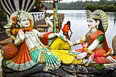 Mauritius, Savanne district, Grand Bassin (or Ganga Talao), the most sacred Hindu place in Mauritius