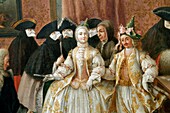 Italien, Venetien, Vicenza, Palazzo Leoni Montanari, Gallerie d'Italia, Das Ridotto des Palazzo Dandolo in Venedig von einem Anhänger von Pietro Longhi