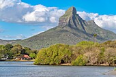 Mauritius, Bezirk Riviere Noire, Tamarin, Tamarin-Bucht und Rempart-Berg