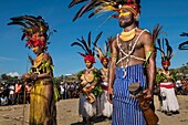 Papua-Neuguinea, Bezirk National Capitale, Port Moresby, Jack Pidik Park, Unabhängigkeitsfest, das jedes Jahr Mitte September stattfindet, Tänzer aus der Provinz Simbu