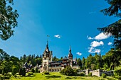 Rumänien, Judet de Prahova, Sinaia, Schloss Peles, Neo-Renaissance-Stil, wurde zwischen 1873 und 1883 erbaut