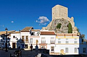 Spain, Andalucia, Cadiz province, white village of Olvera, the Arabic fortress