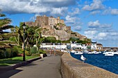 United Kingdom, Channel Islands, Jersey, Gorey, Mont Orgueil castle, former residence of the governors of Jersey until the 16th century