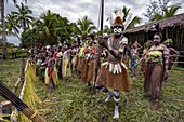 Indonesien, Papua, Bezirk Asmat, Dorf Per, Pfahlzeremonie