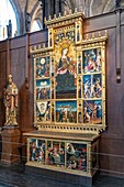 France, Nord, Lille, Notre-Dame de la Treille Cathedral, the altarpiece of Notre-Dame du Rozaire