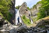 France, Ardeche, Monts d'Ardeche Regional Natural Park, Ray Pic Cascade in the Gorges de la Bourges