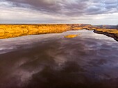 Kenia, Magadi-See, Rift Valley, kleiner Magadi, Luftaufnahme