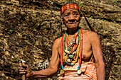 Indien, Arunachal Pradesh, Wakka, Dorf des Wancho-Naga-Stammes