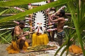 Papua New Guinea, Gulf Province, Toare Village, traditional festival called sing-sing, Lesao Mask from Pukari village