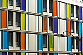 France, Paris, facade of an apartment building located in 5 rue Edmond Flamand