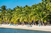 Mauritius, Bezirk Riviere Noire, Strand Morne vor dem Luxushotel Dinarobin Beachcomber Golf Resort & Spa