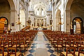 Frankreich, Paris, Kirche Saint-Paul und Saint-Louis aus dem 17. Jahrhundert, das Kirchenschiff und der Chor