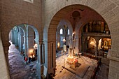 Frankreich,Haute Loire,Le Puy en Velay,eine Etappe des Jakobsweges,Kathedrale Notre Dame de l'Annonciation,von der UNESCO zum Weltkulturerbe erklärt